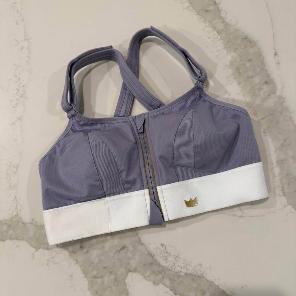 SHEFIT Purple and White Sports Bra
